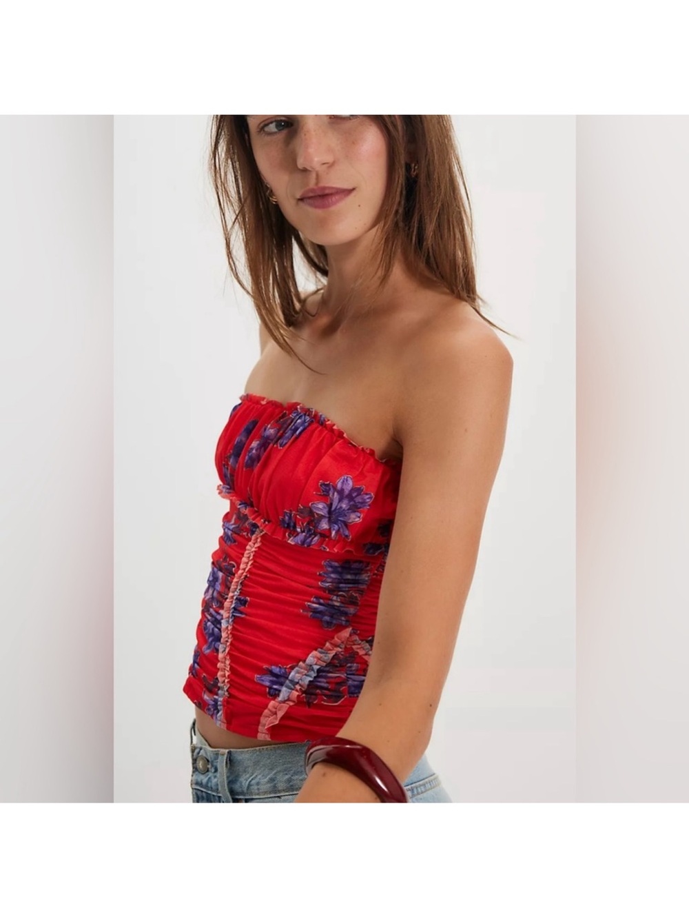 *NWOT* Free People Scottie Printed Tube Top - Picture 2 of 5
